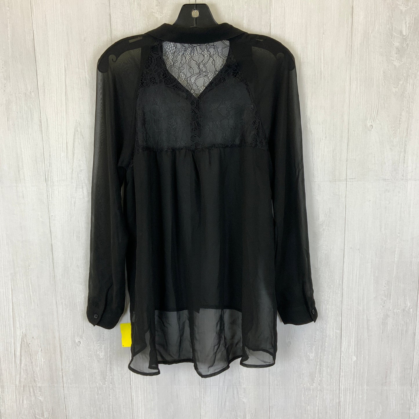 Blouse Long Sleeve By Lc Lauren Conrad In Black, Size: M