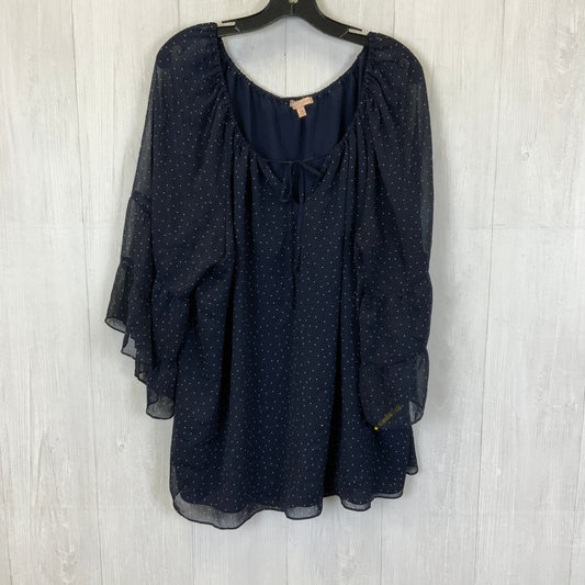 Top 3/4 Sleeve By Gibson And Latimer In Navy, Size: 3x