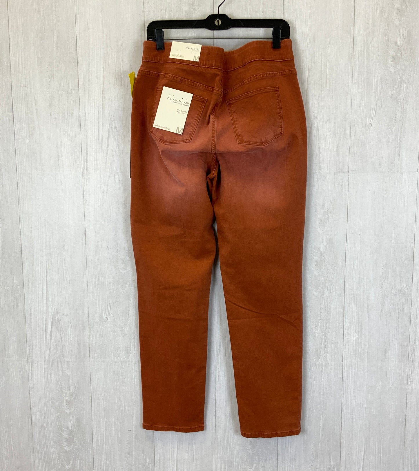 Jeans Straight By Soft Surroundings In Orange Denim, Size: M