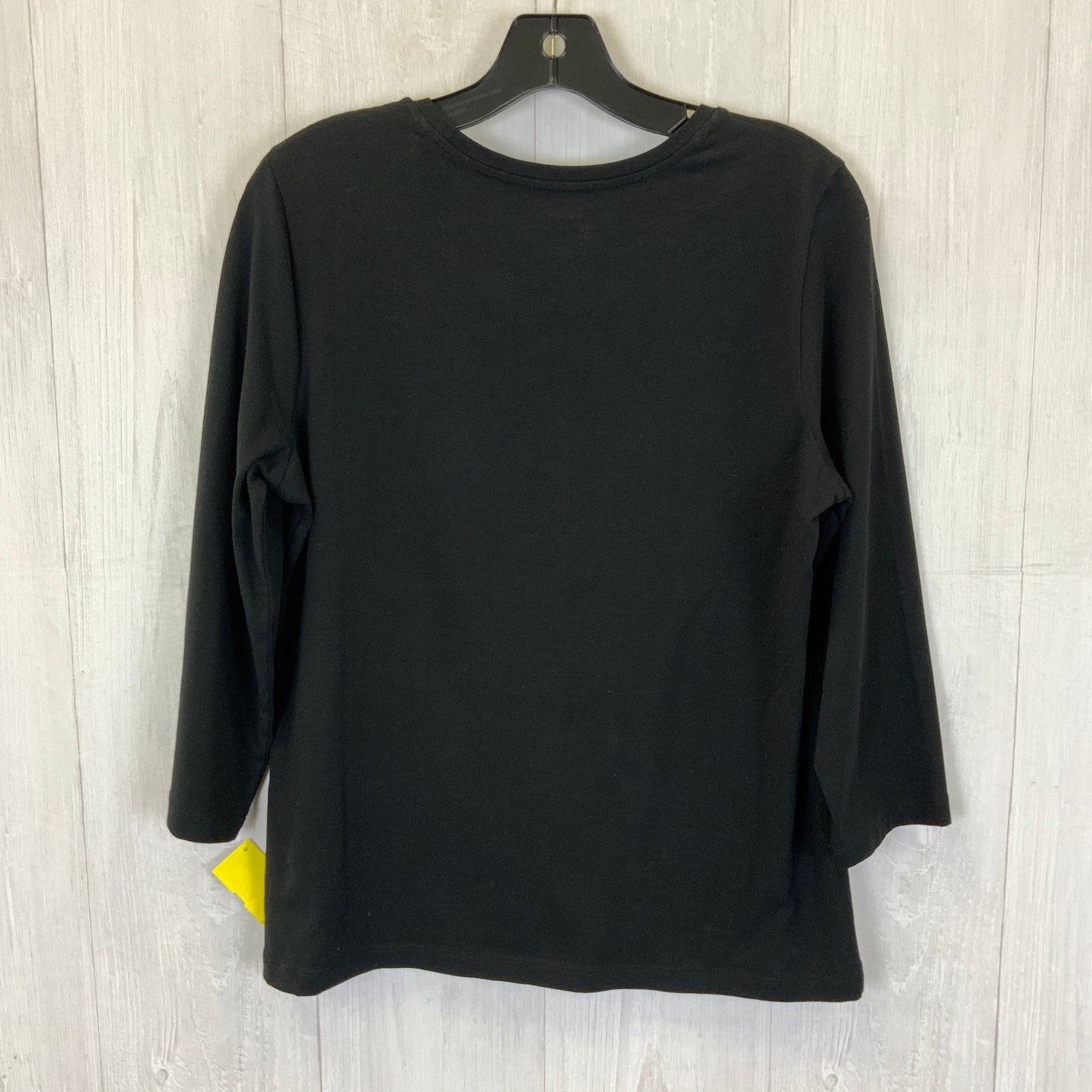 Top 3/4 Sleeve Basic By Chicos In Black, Size: M