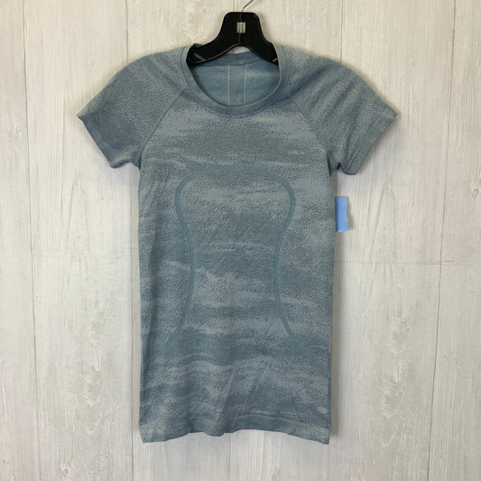 Athletic Top Short Sleeve By Lululemon In Blue, Size: S