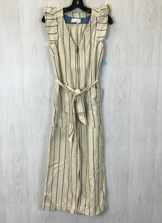 Jumpsuit By Anthropologie In Blue & Cream, Size: M