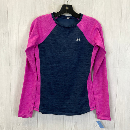 Athletic Top Long Sleeve Crewneck By Under Armour In Blue & Purple, Size: S