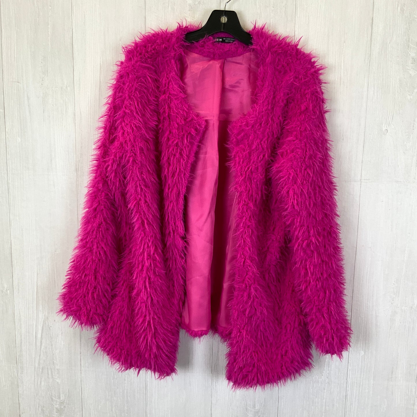 Coat Faux Fur & Sherpa By Shein In Pink, Size: L