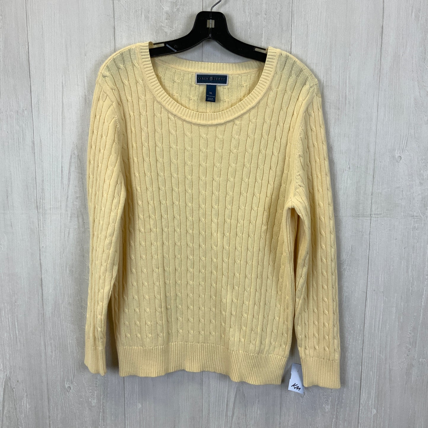 Sweater By Karen Scott In Yellow, Size: Xl