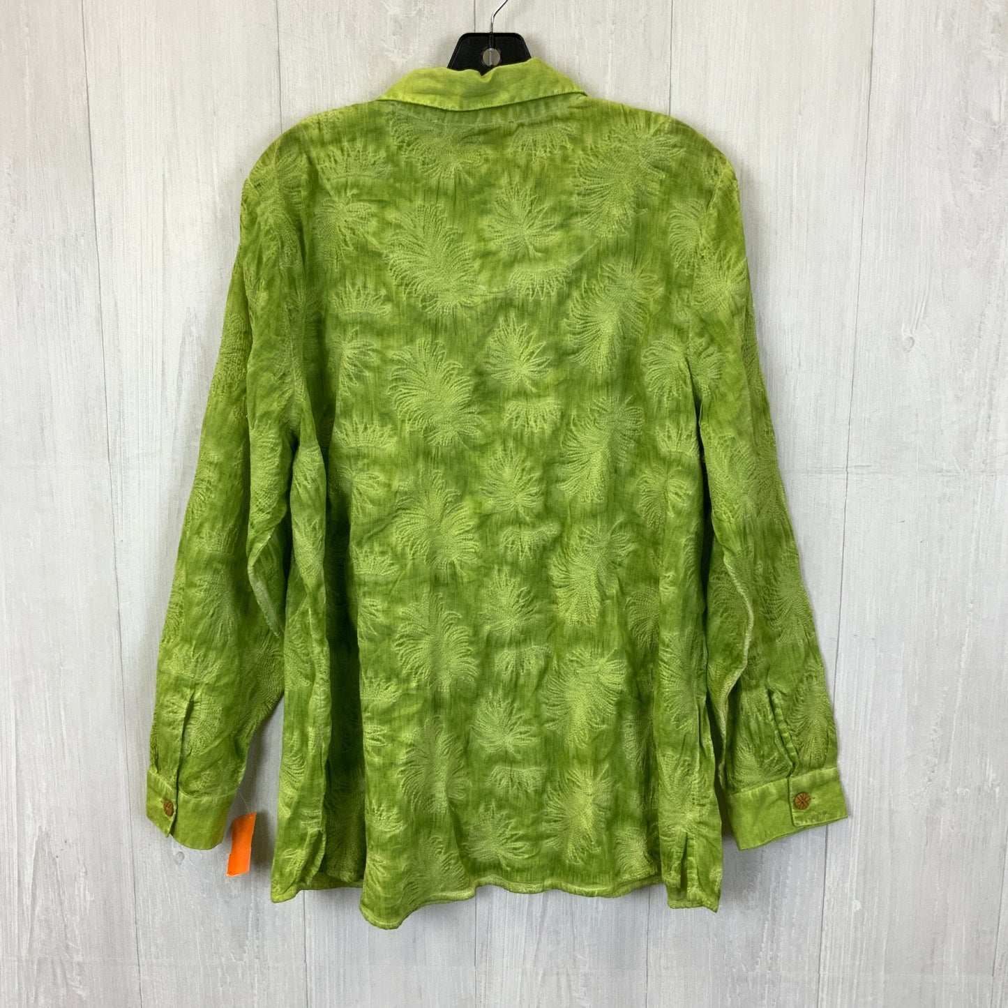 Top Long Sleeve By Soft Surroundings In Green, Size: 1x