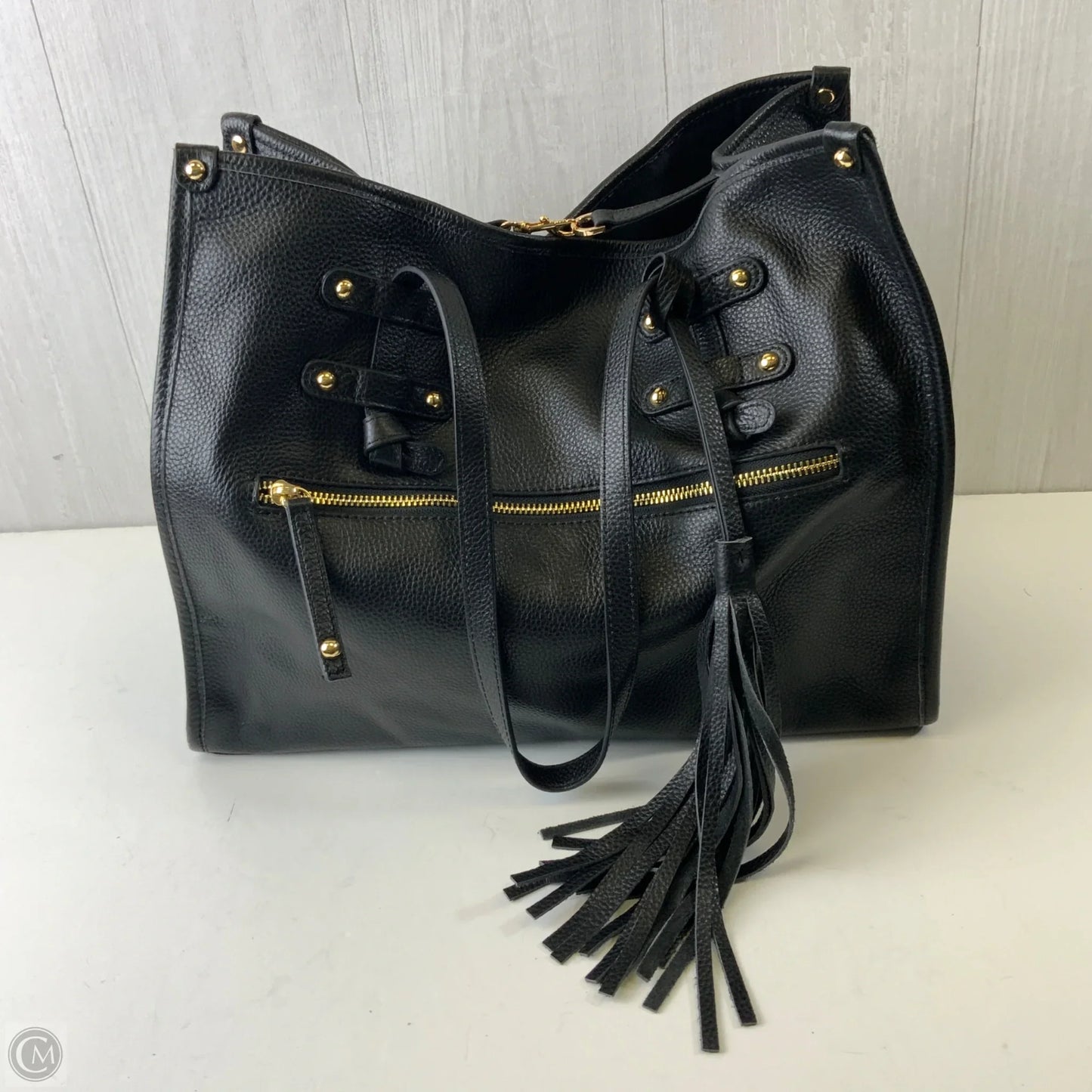 Handbag Leather By Clothes Mentor, Size: Large