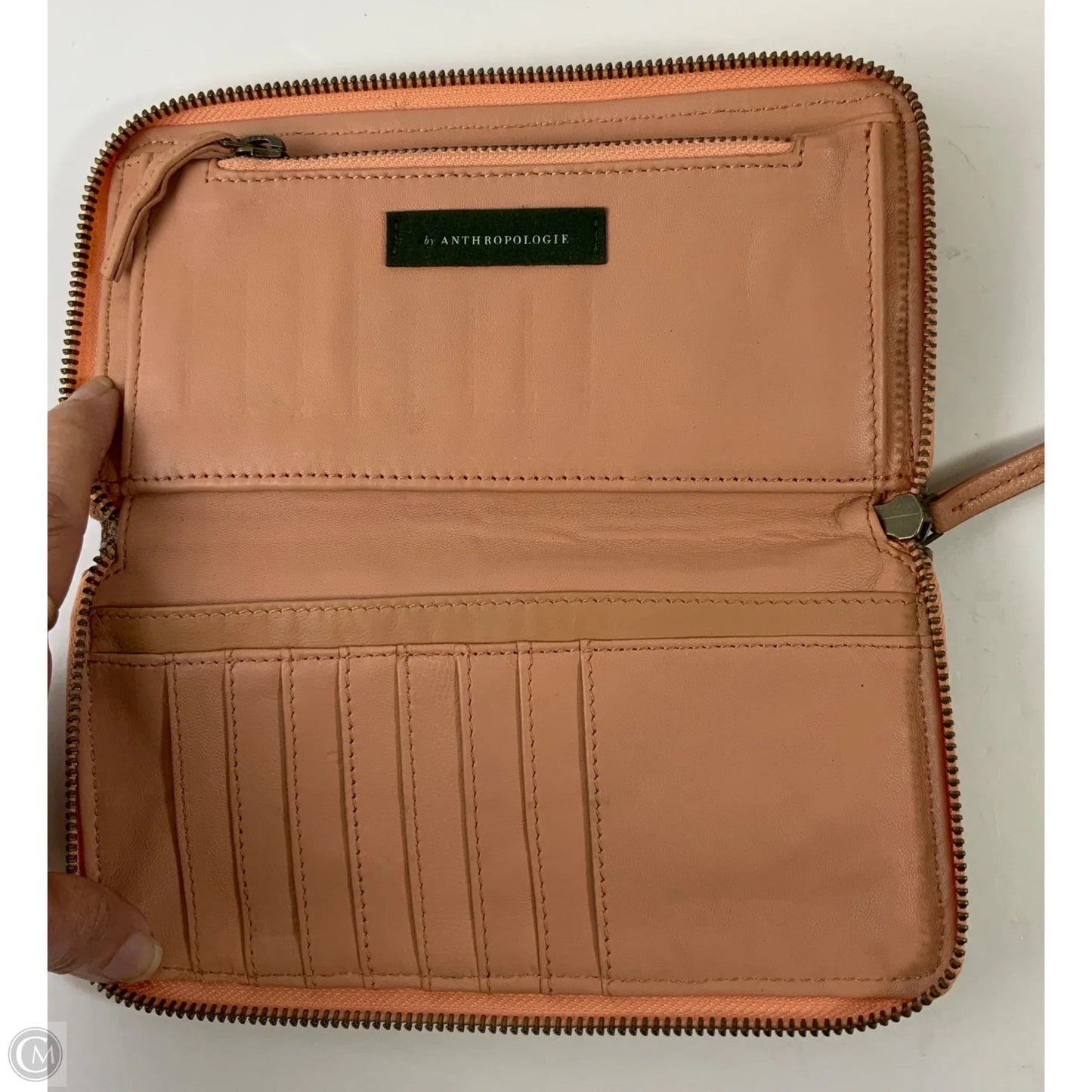 Wallet Leather By Anthropologie, Size: Large