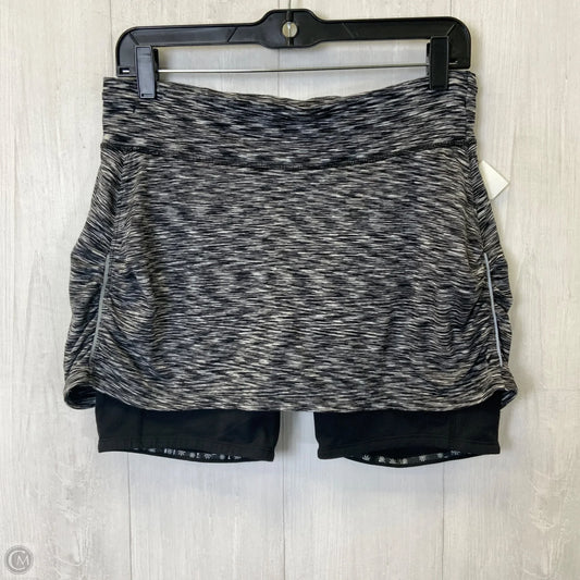 Athletic Skort By Athleta In Black & Grey, Size: M