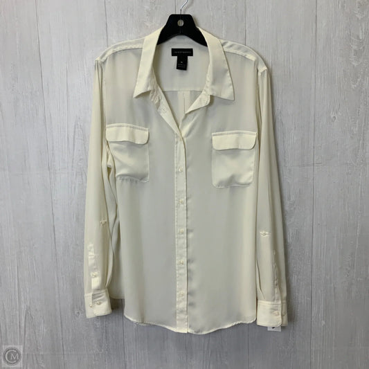 Blouse Long Sleeve By Investments In Cream, Size: Xl