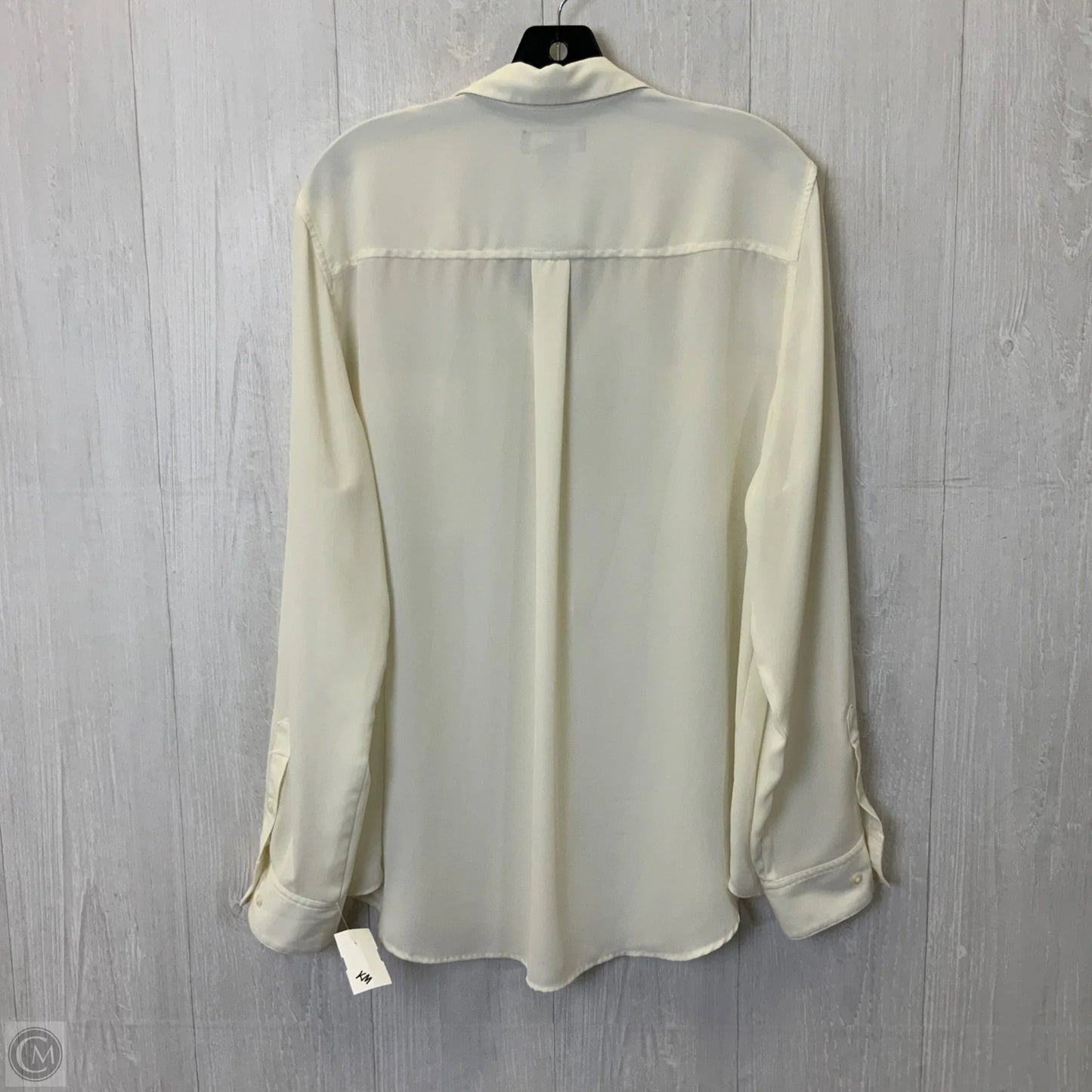 Blouse Long Sleeve By Investments In Cream, Size: Xl