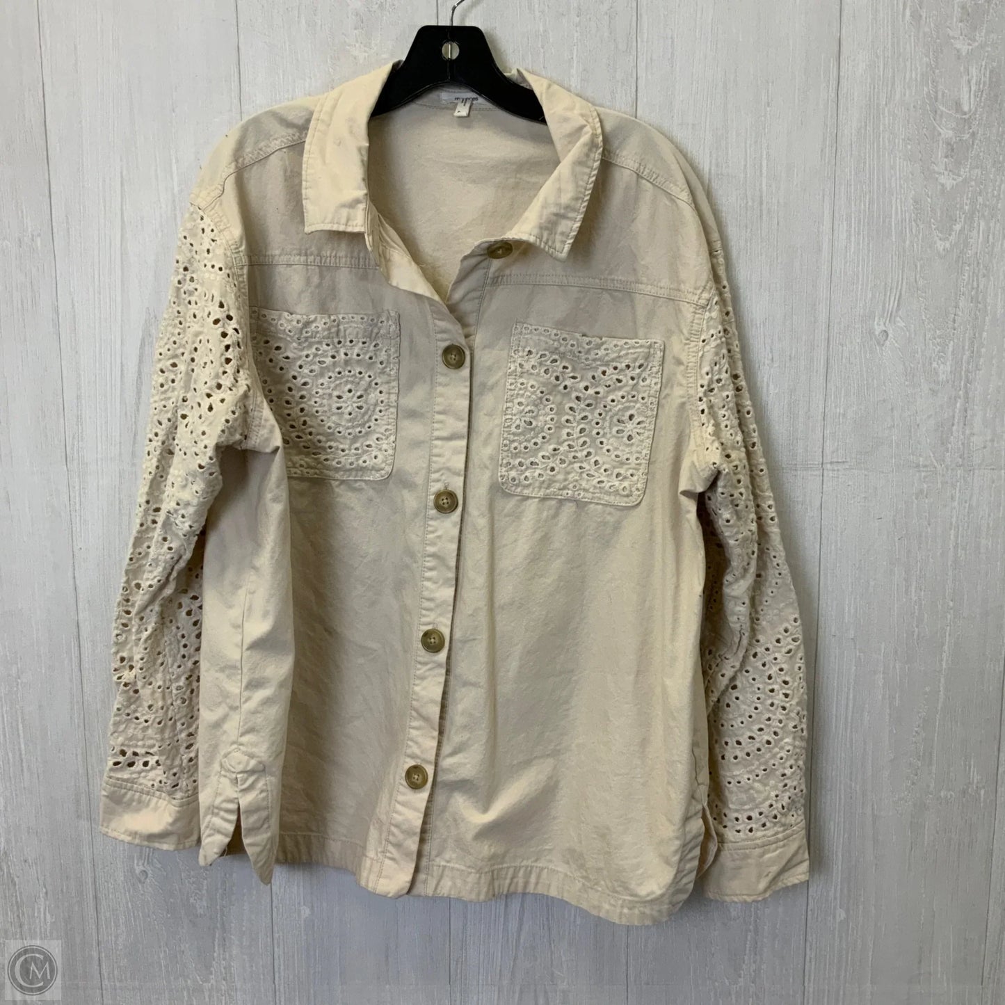 Jacket Shirt By Maurices In Tan, Size: Xl