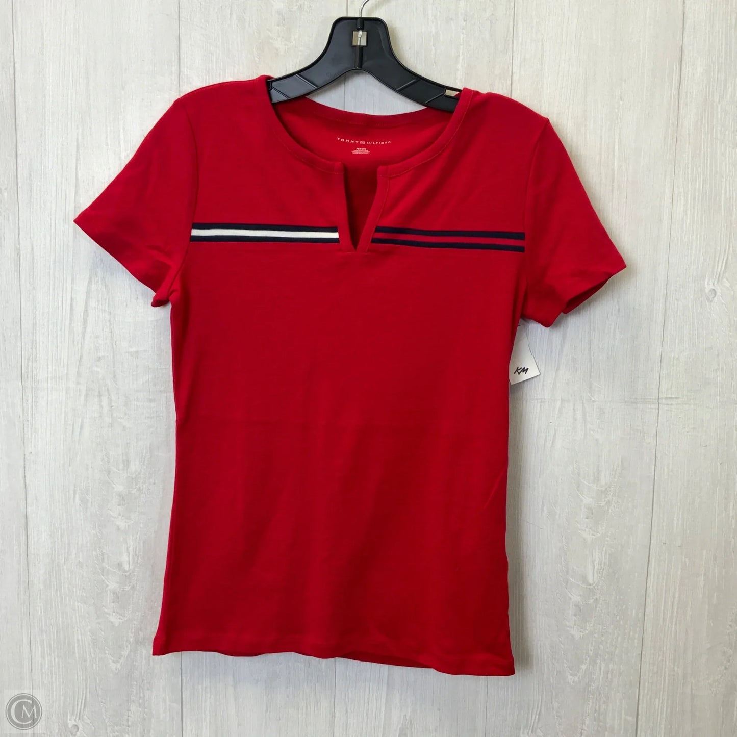 Top Short Sleeve Basic By Tommy Hilfiger In Red, Size: M