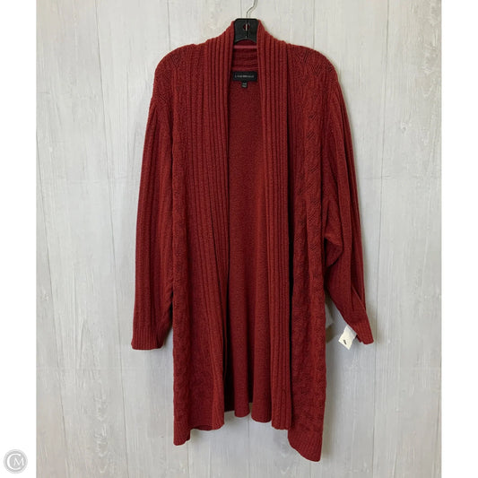 Sweater Cardigan By Lane Bryant In Red, Size: 4x