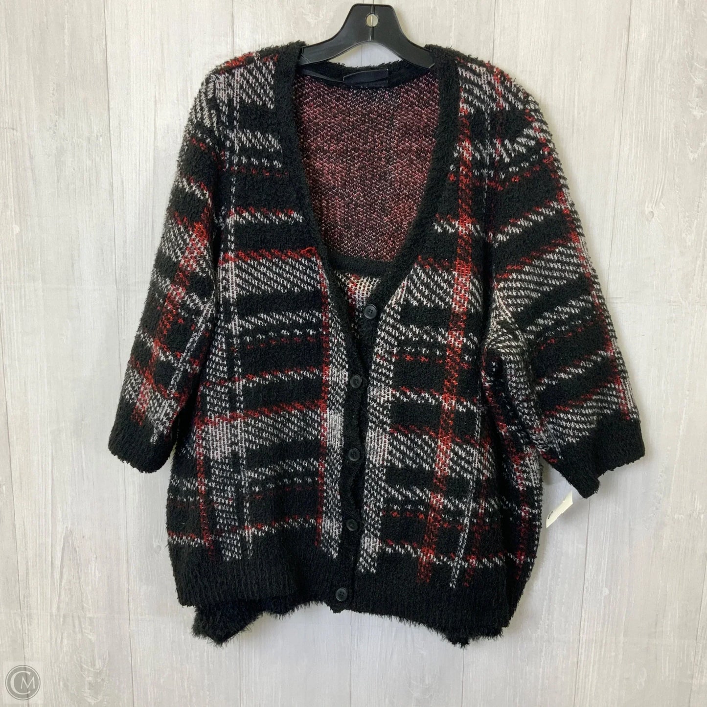 Sweater 2pc By Lane Bryant In Black & Red, Size: 4x