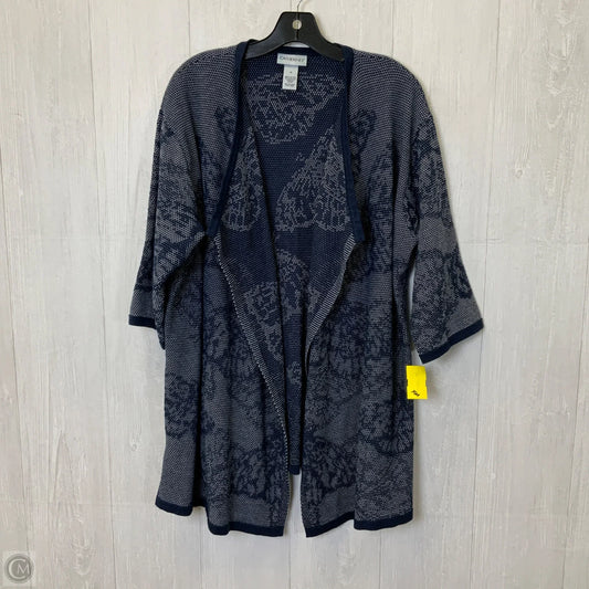 Sweater Cardigan By Catherines In Navy, Size: 1x
