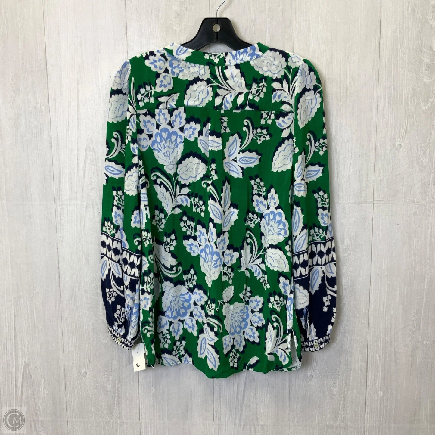 Top Long Sleeve By Talbots In Blue & Green, Size: S