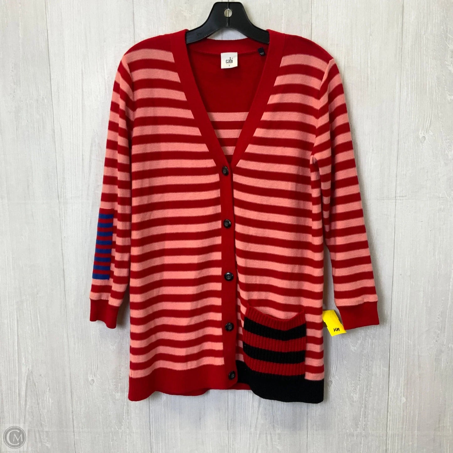 Cardigan By Cabi In Pink & Red, Size: S
