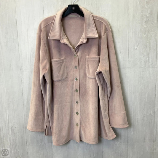 Jacket Shirt By Soft Surroundings In Purple, Size: 1x