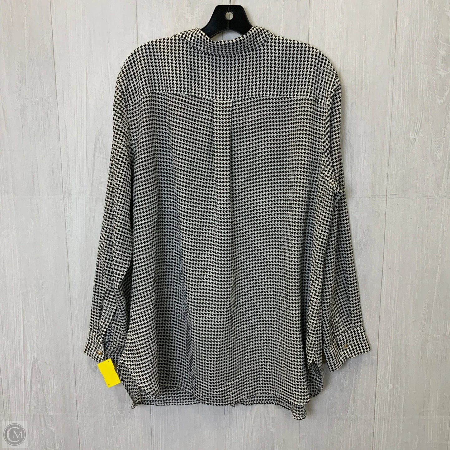 Blouse Long Sleeve By Lauren By Ralph Lauren In Black & White, Size: 2x