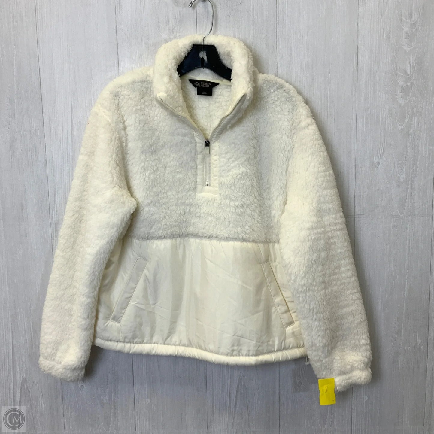 Jacket Faux Fur & Sherpa By Mondetta In Cream, Size: M