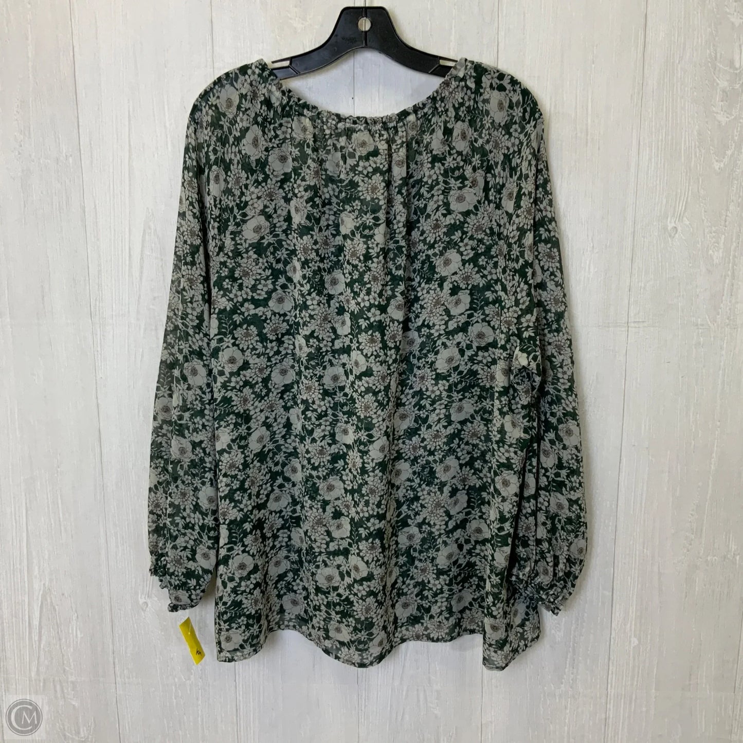 Top Long Sleeve By Cabi  In Green, Size: L