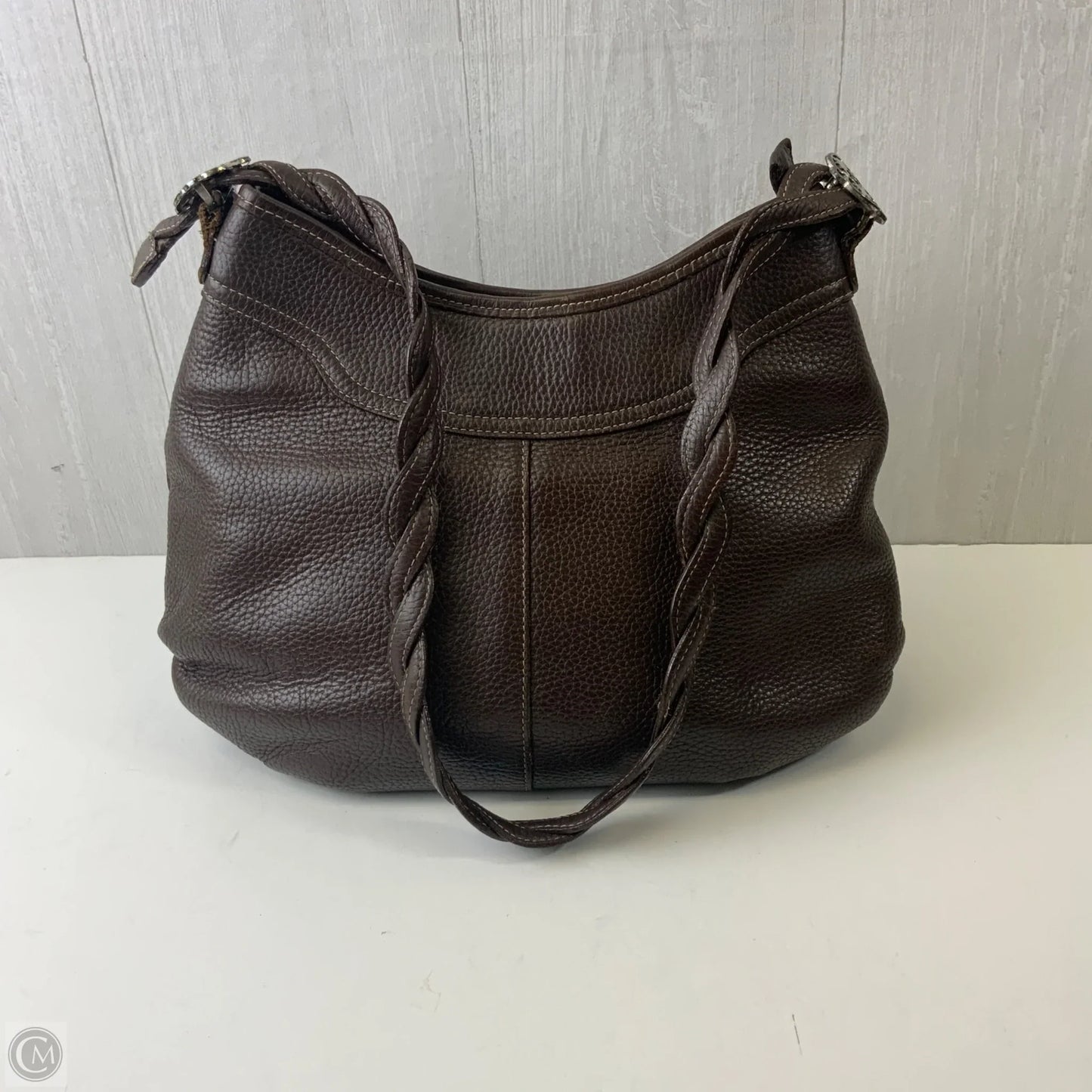 Handbag Leather By Brighton, Size: Medium