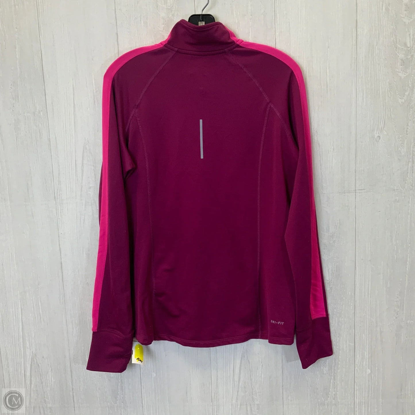 Athletic Top Long Sleeve Collar By Nike Apparel In Purple, Size: L