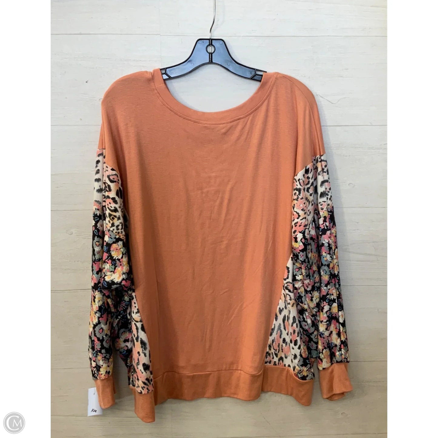 Top Long Sleeve By Gigio In Orange, Size: M