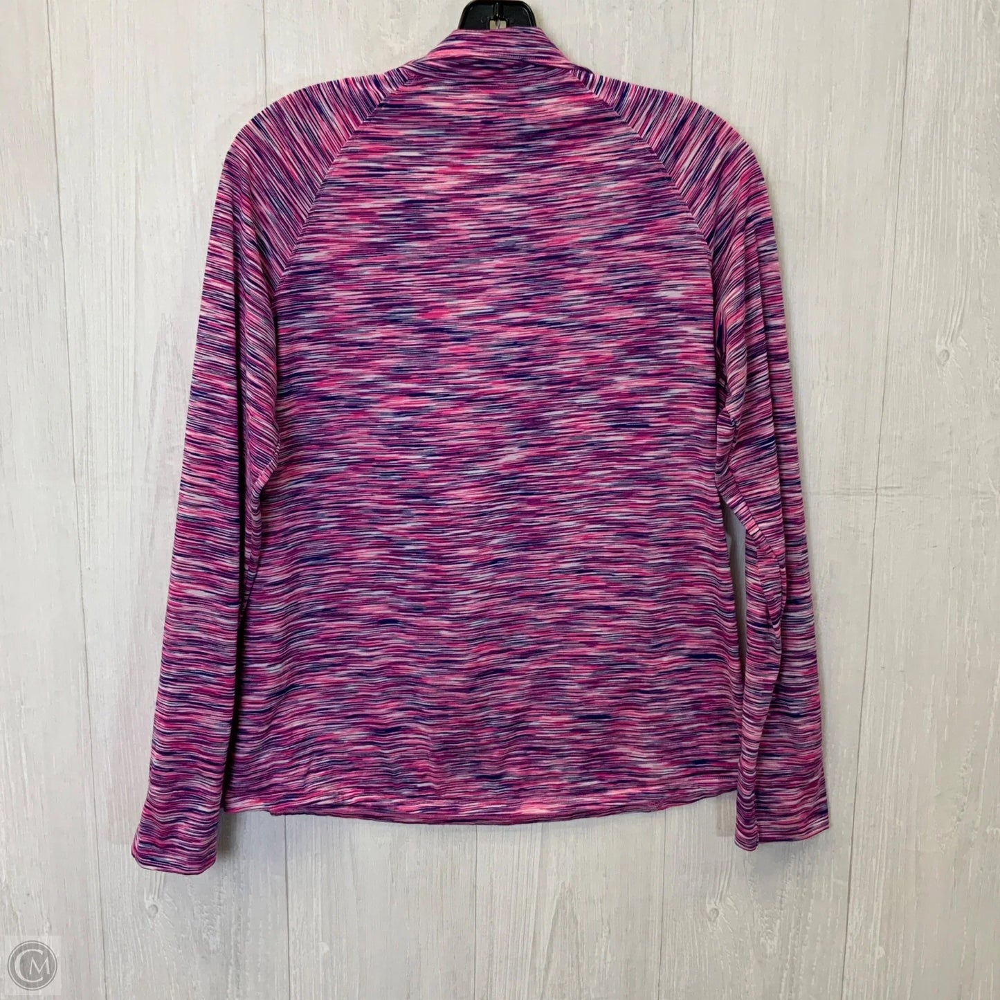 Athletic Top Long Sleeve Collar By Under Armour In Pink & Purple, Size: L