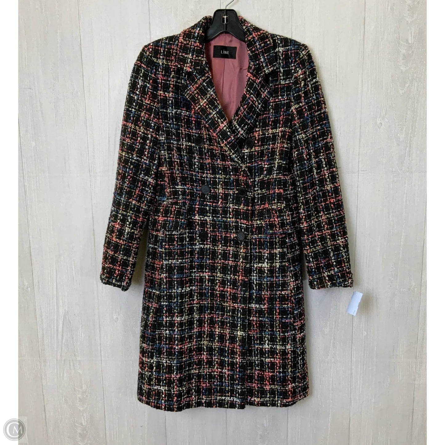 Coat Peacoat By Clothes Mentor In Black & Pink, Size: Xs