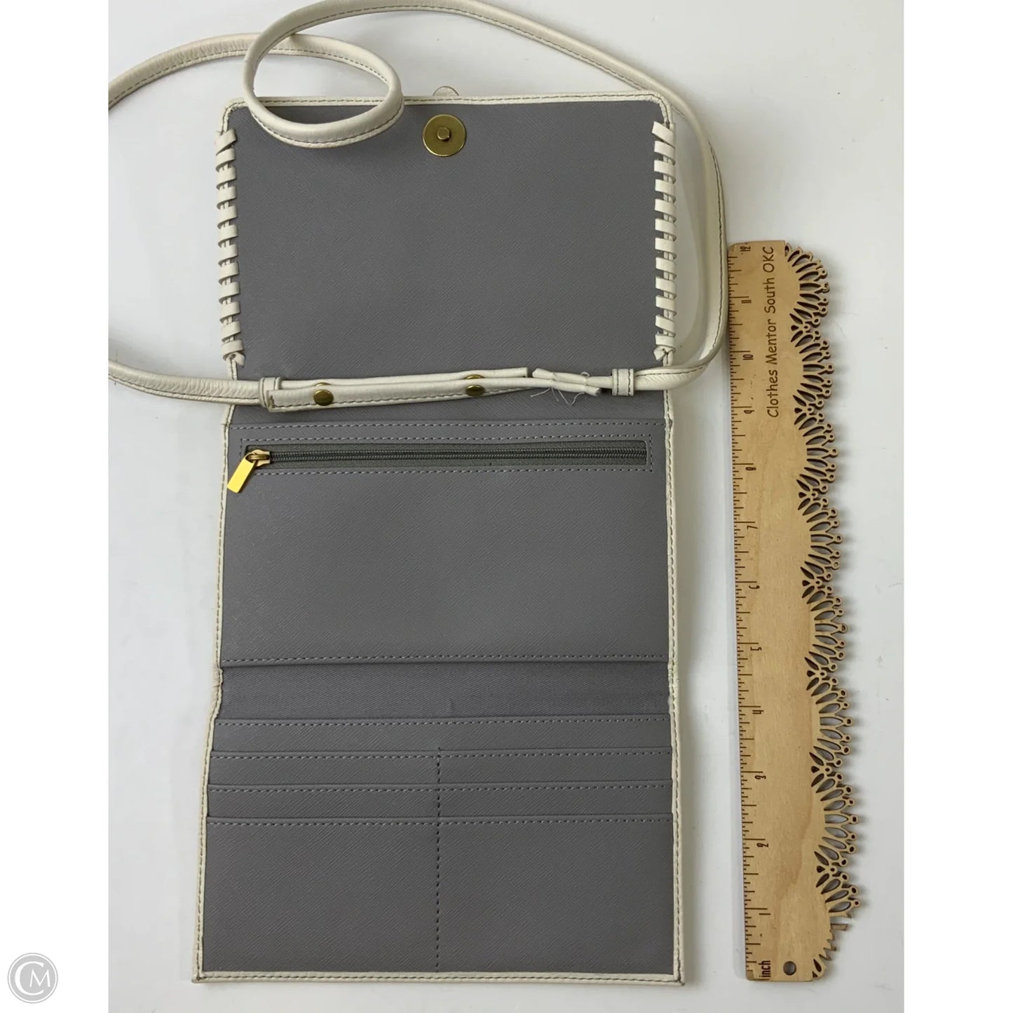 Crossbody Leather By Fossil, Size: Small