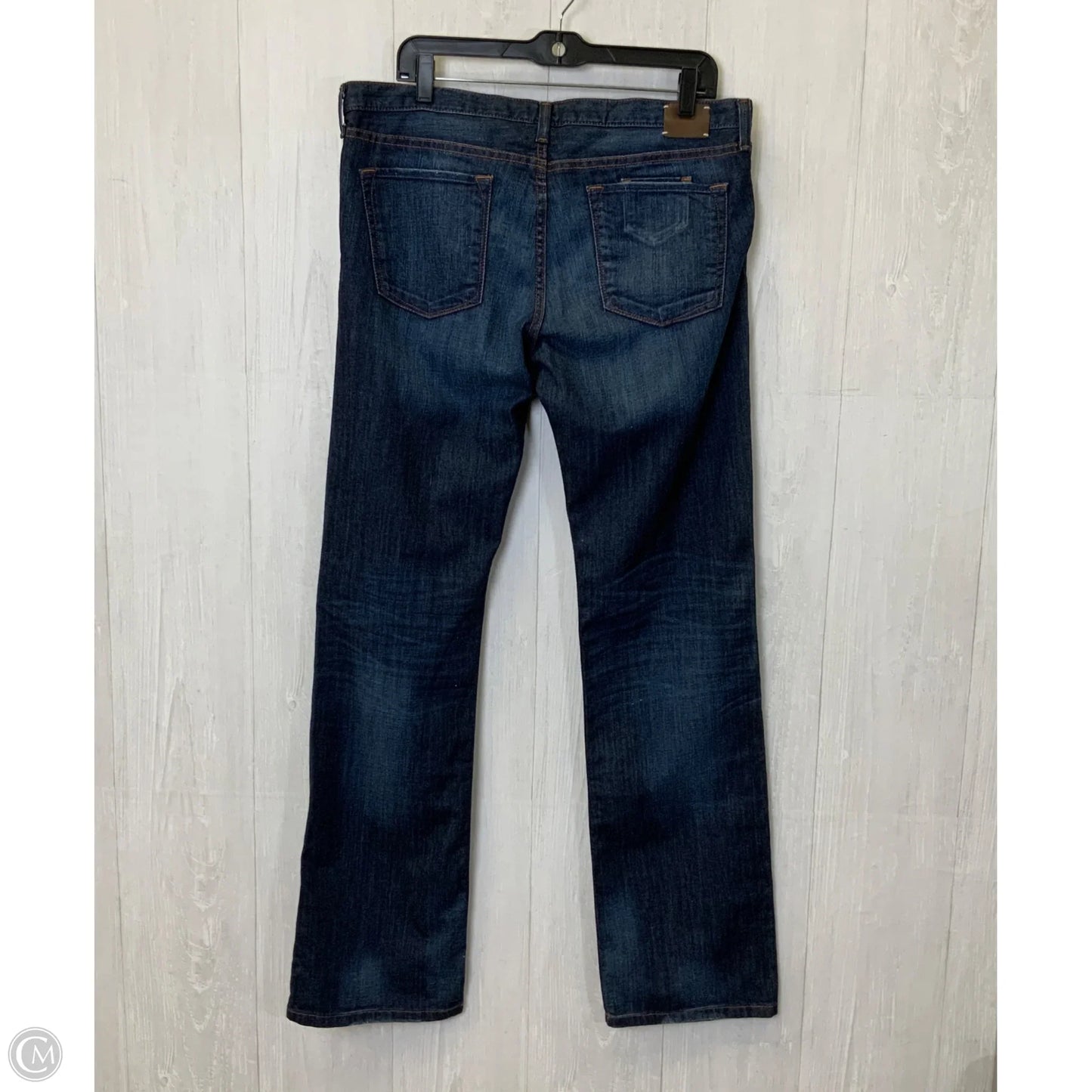 Jeans Straight By Banana Republic In Blue Denim, Size: 12l