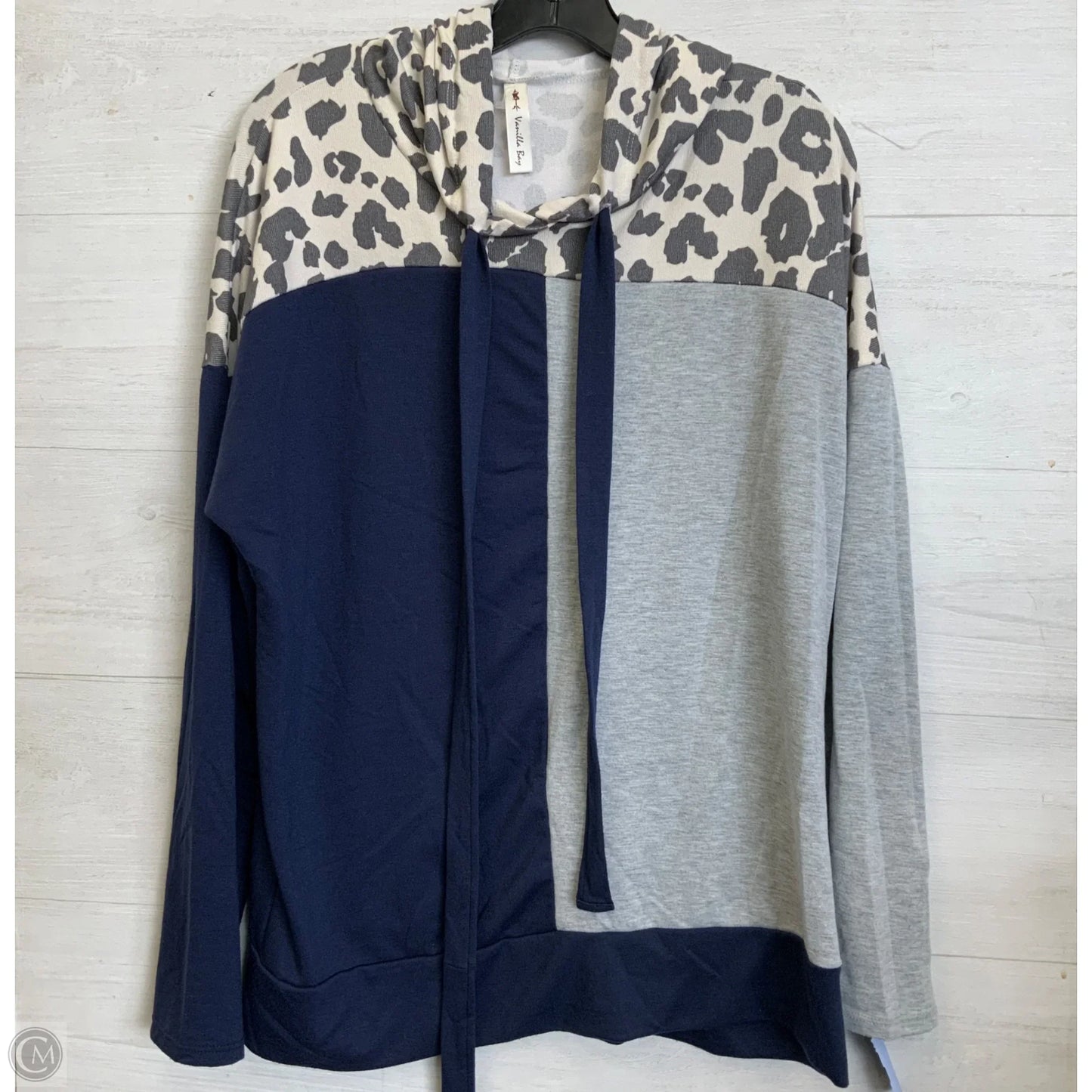 Top Long Sleeve By Vanilla Bay In Blue & Grey, Size: M