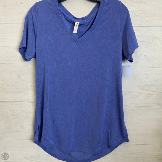 Top Short Sleeve Basic By Athleta In Blue, Size: M