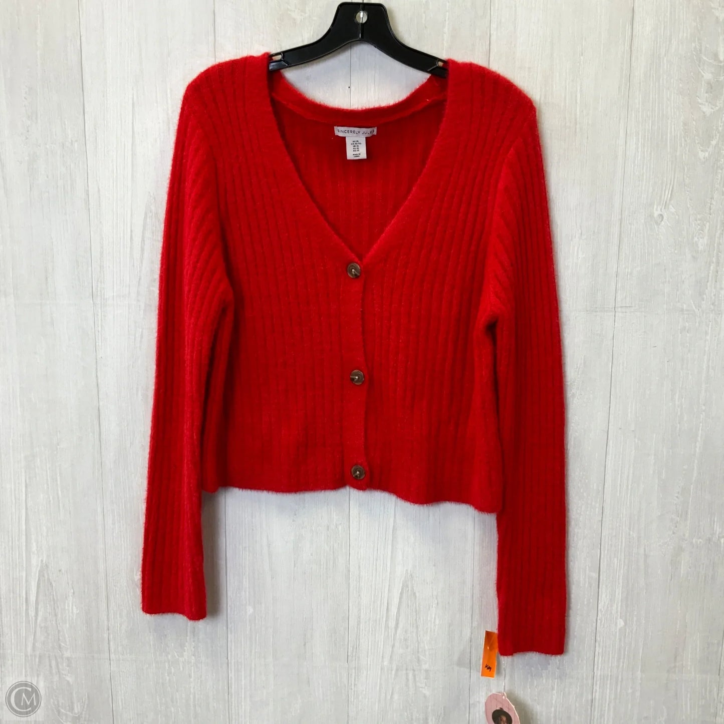 Sweater Cardigan By Sincerely Jules In Red, Size: Xl