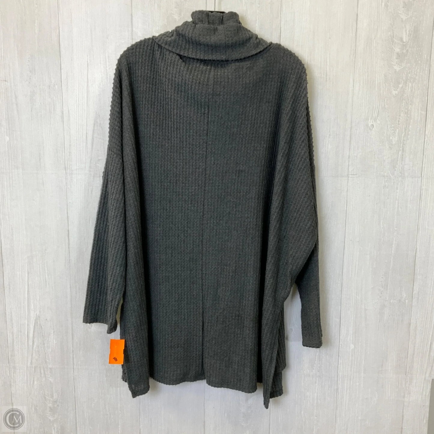 Tunic Long Sleeve By Zenana Outfitters In Grey, Size: 3x