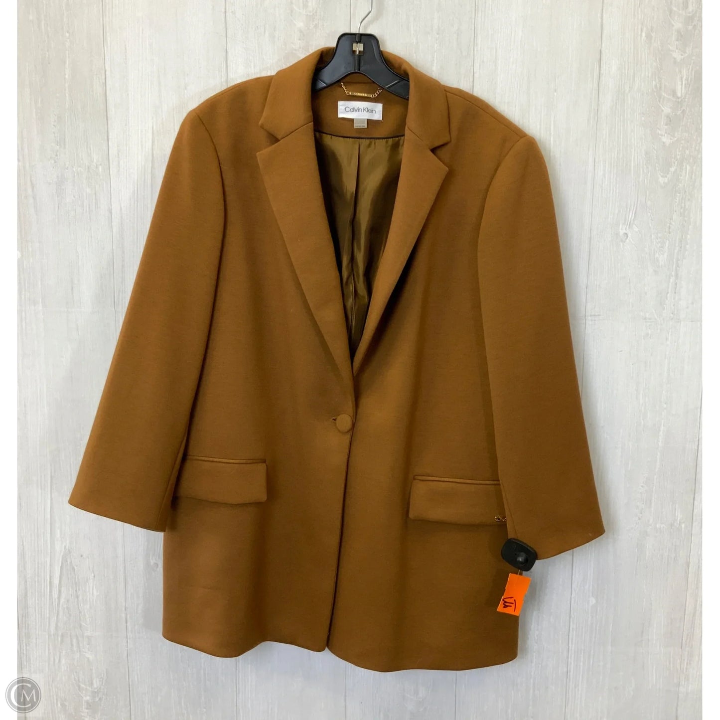 Blazer By Calvin Klein In Brown, Size: 2x