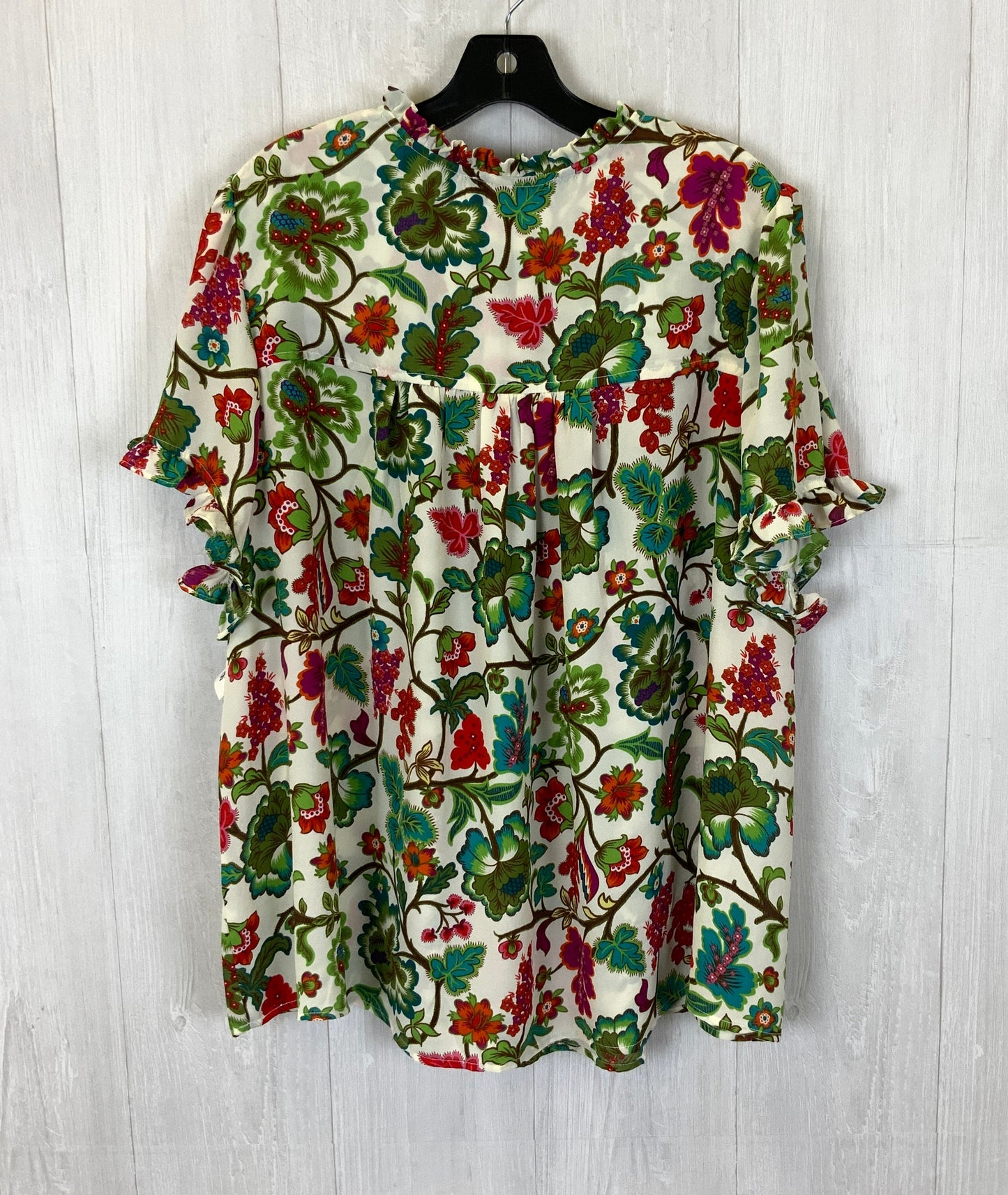 Top Short Sleeve By Rose And Olive In Floral Print, Size: 2x