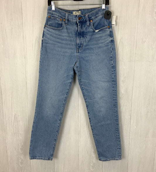 Jeans Straight By Madewell In Blue Denim, Size: 8