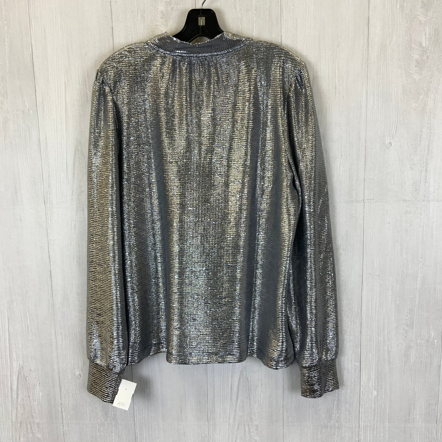 Top Long Sleeve By Loft In Silver, Size: M