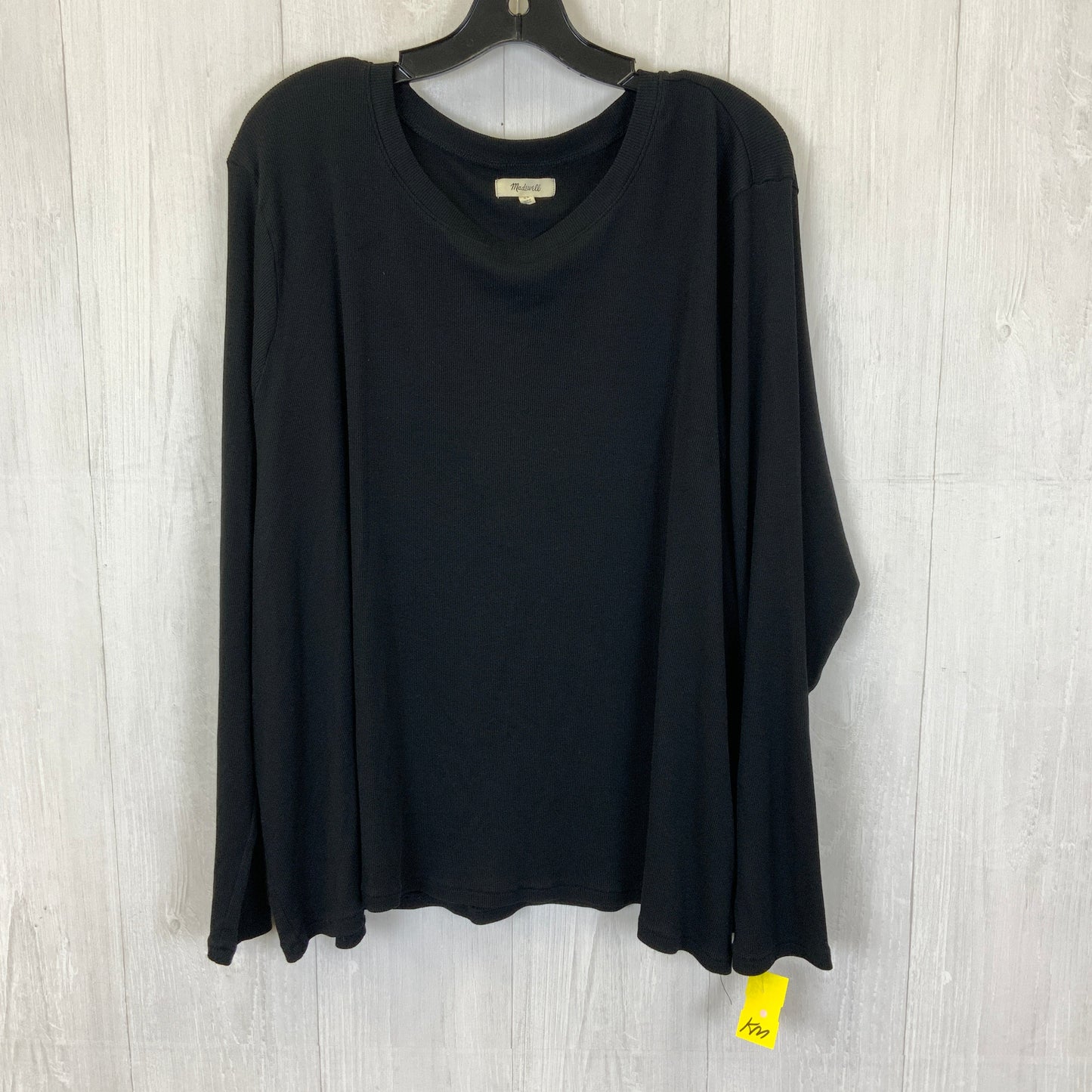 Top Long Sleeve Basic By Madewell In Black, Size: 4x