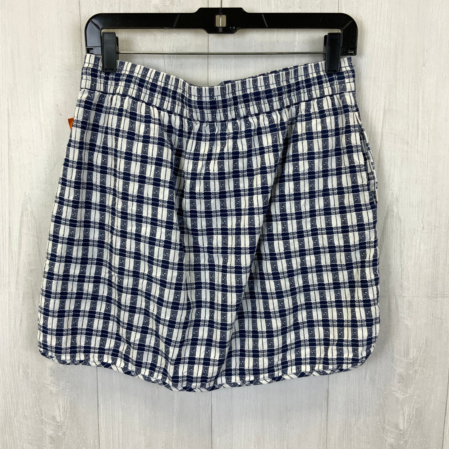 Skirt Mini & Short By Madewell In Blue & White, Size: M