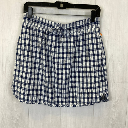 Skirt Mini & Short By Madewell In Blue & White, Size: M