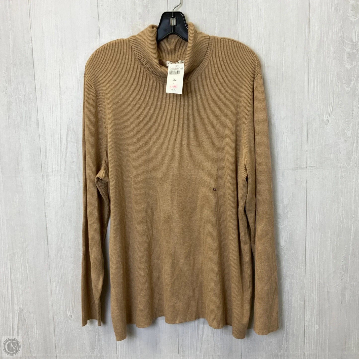 Top Long Sleeve Basic By Coldwater Creek In Brown, Size: 2x