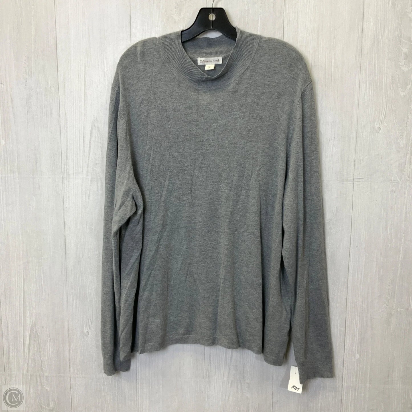 Top Long Sleeve Basic By Coldwater Creek In Grey, Size: 2x