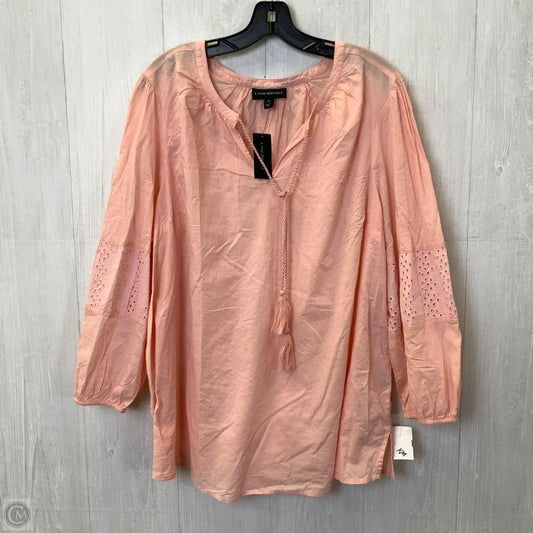 Top Long Sleeve By Lane Bryant In Peach, Size: 20