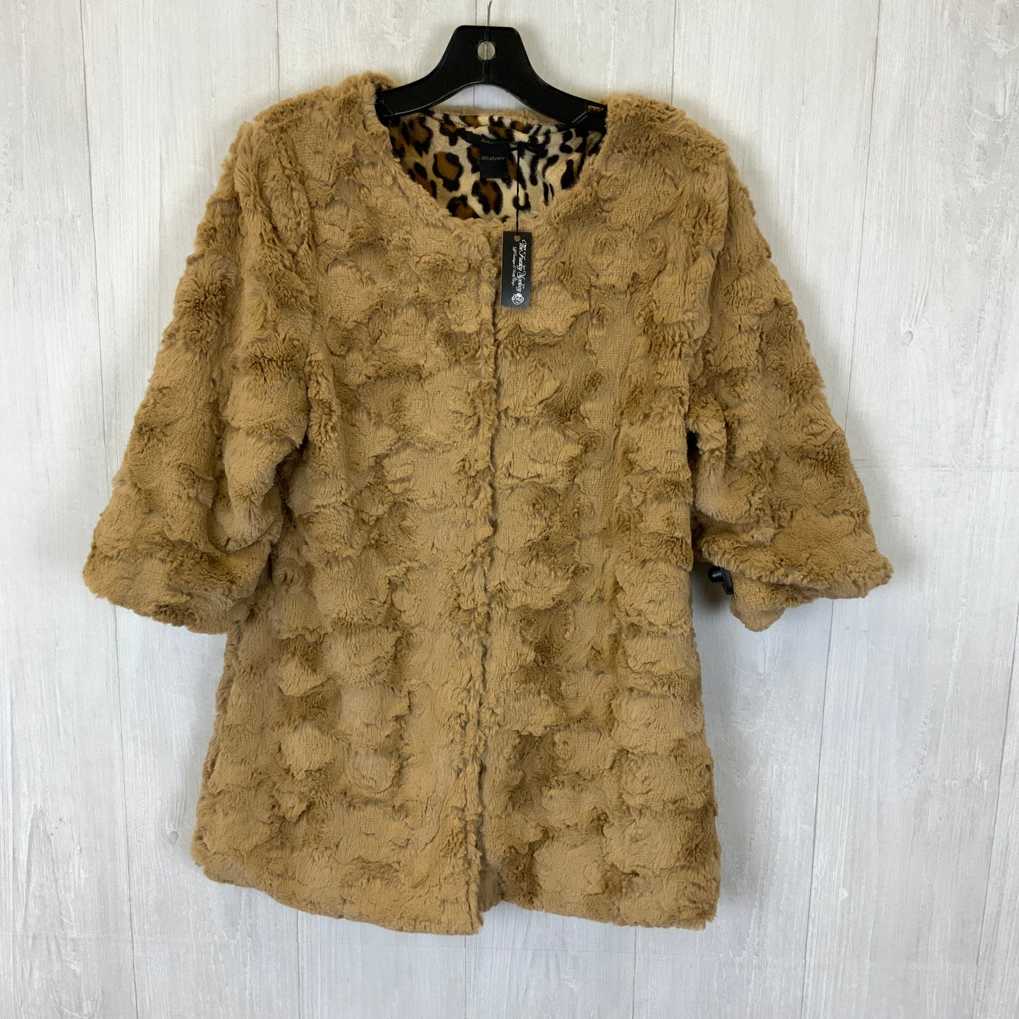 Coat Faux Fur & Sherpa By Clothes Mentor In Tan, Size: S