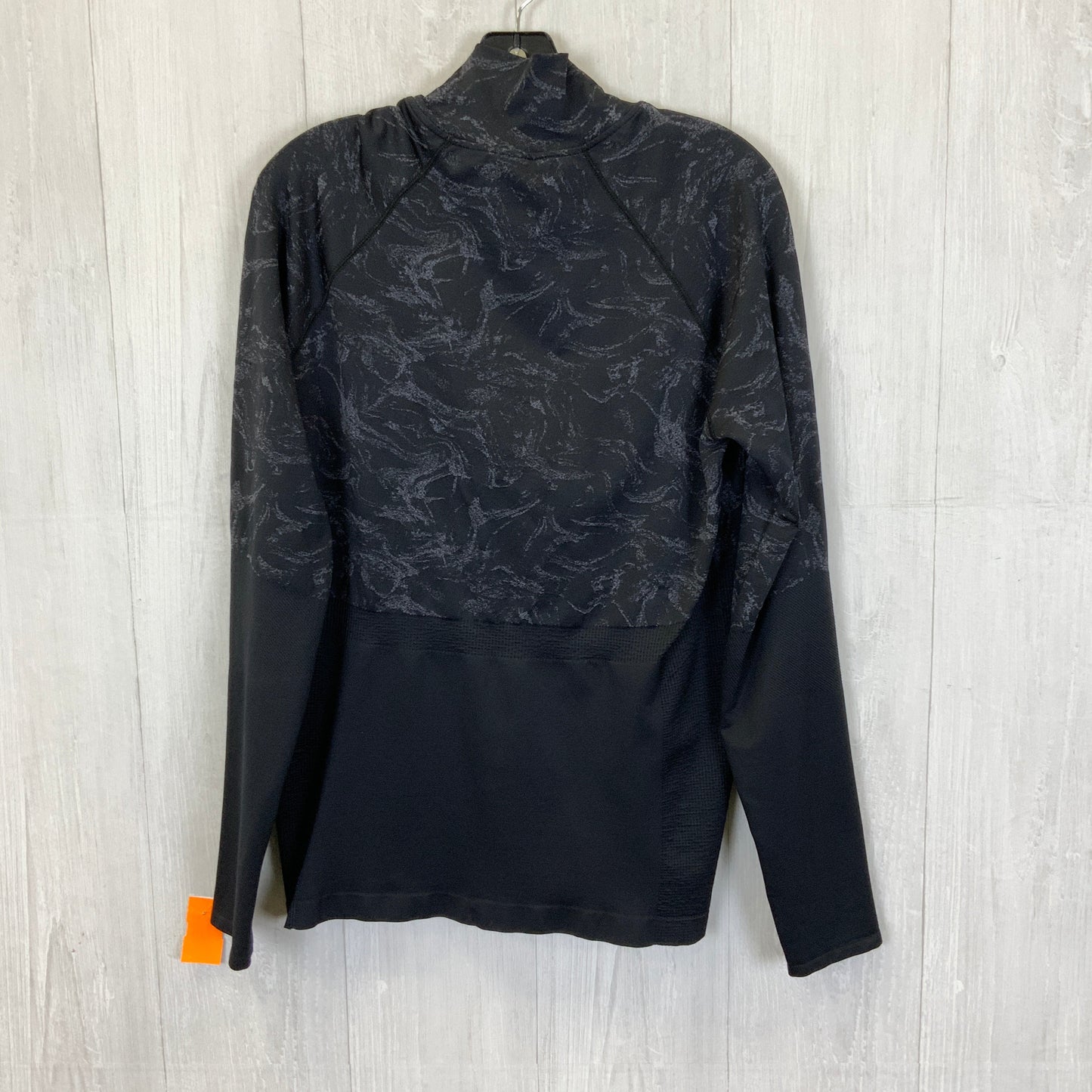 Charcoal Athletic Top Long Sleeve Collar Fabletics, Size Xl