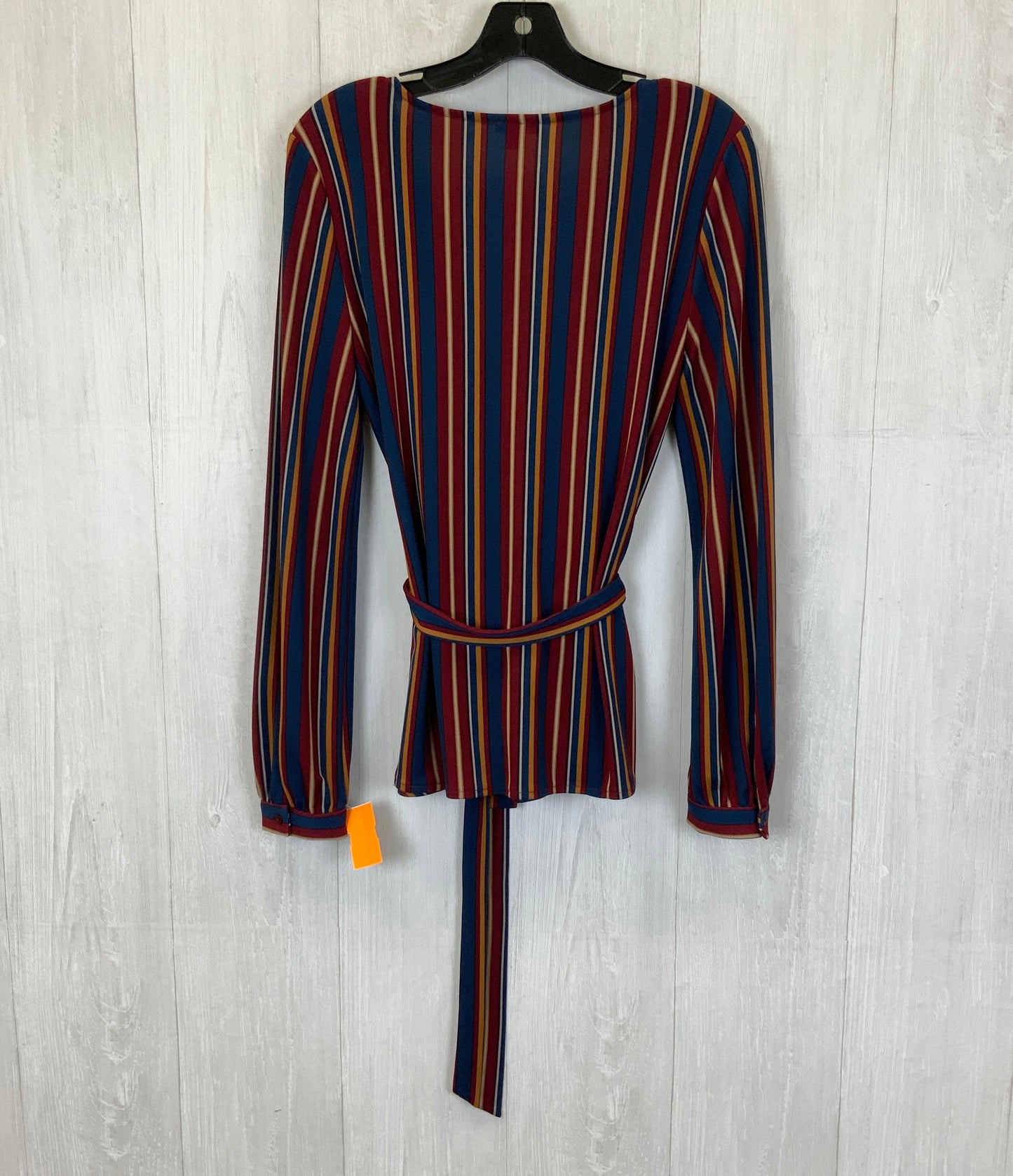 Blouse Long Sleeve By Ann Taylor In Striped, Size: M